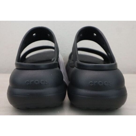 Crocs 207670-001 Unisex Men's Sz 6 Women's Sz 8 Black Classic Crush Sandals - Picture 8 of 10